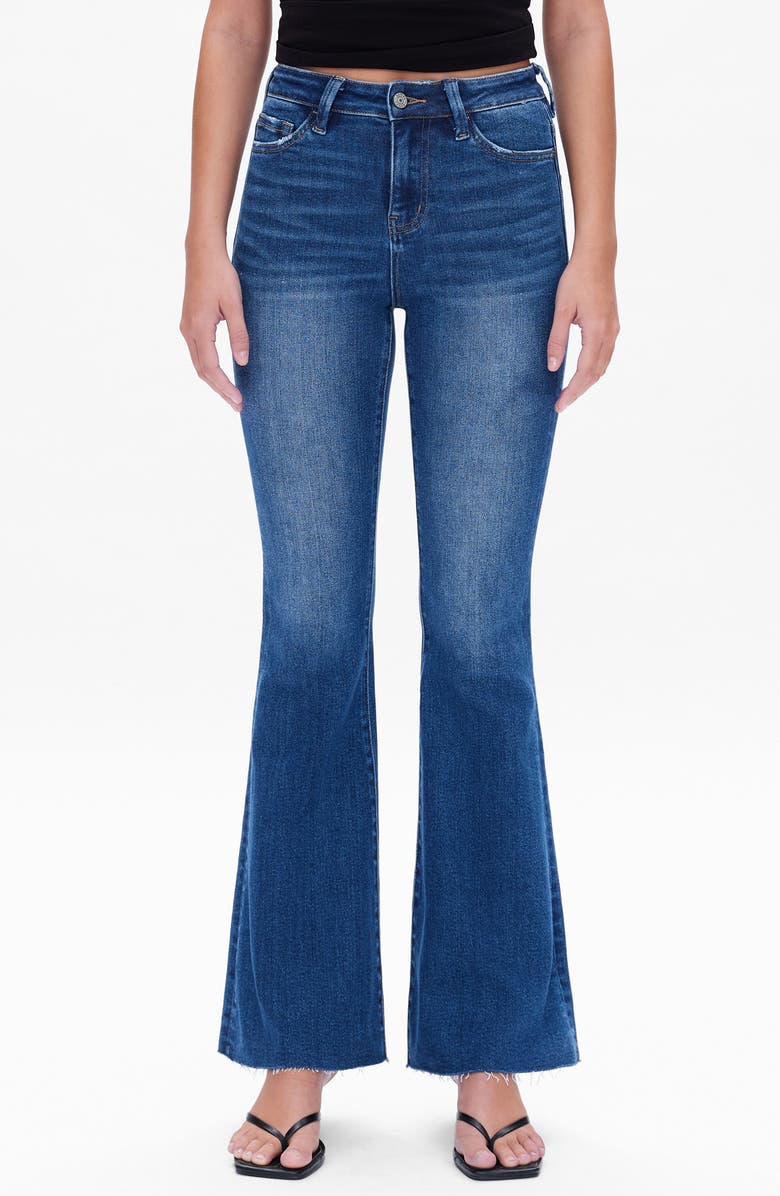 Bayeas High Waist Flare Jeans, Main, color, Midnight Thunder