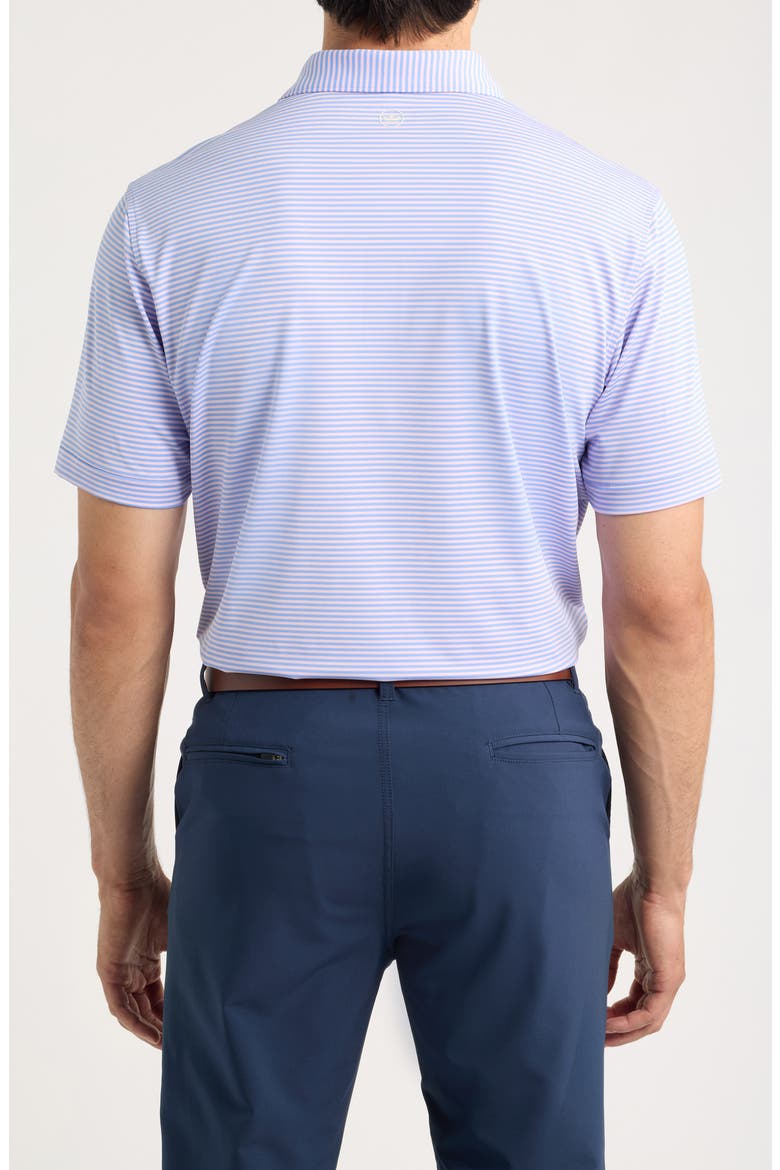 Hales Stripe Summer Comfort Performance Jersey Polo, Alternate, color, ESTATE BLUE