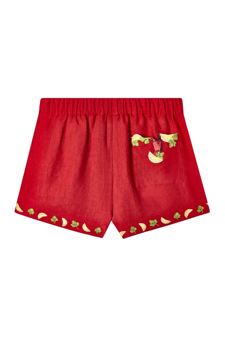 'Just a Pinch' Mini Shorts, Alternate, color, Red