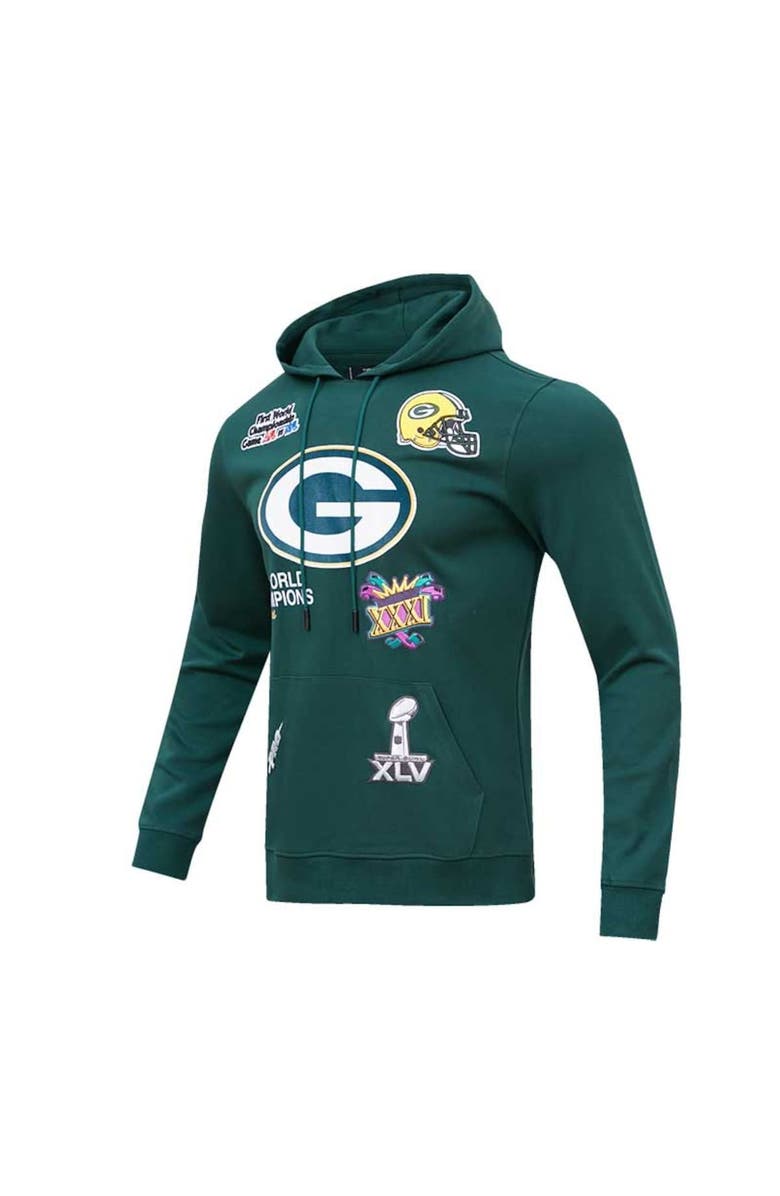 PRO STANDARD Men's Pro Standard Green Green Bay Packers 4x Super Bowl Champions Pullover Hoodie, Alternate, color, Green