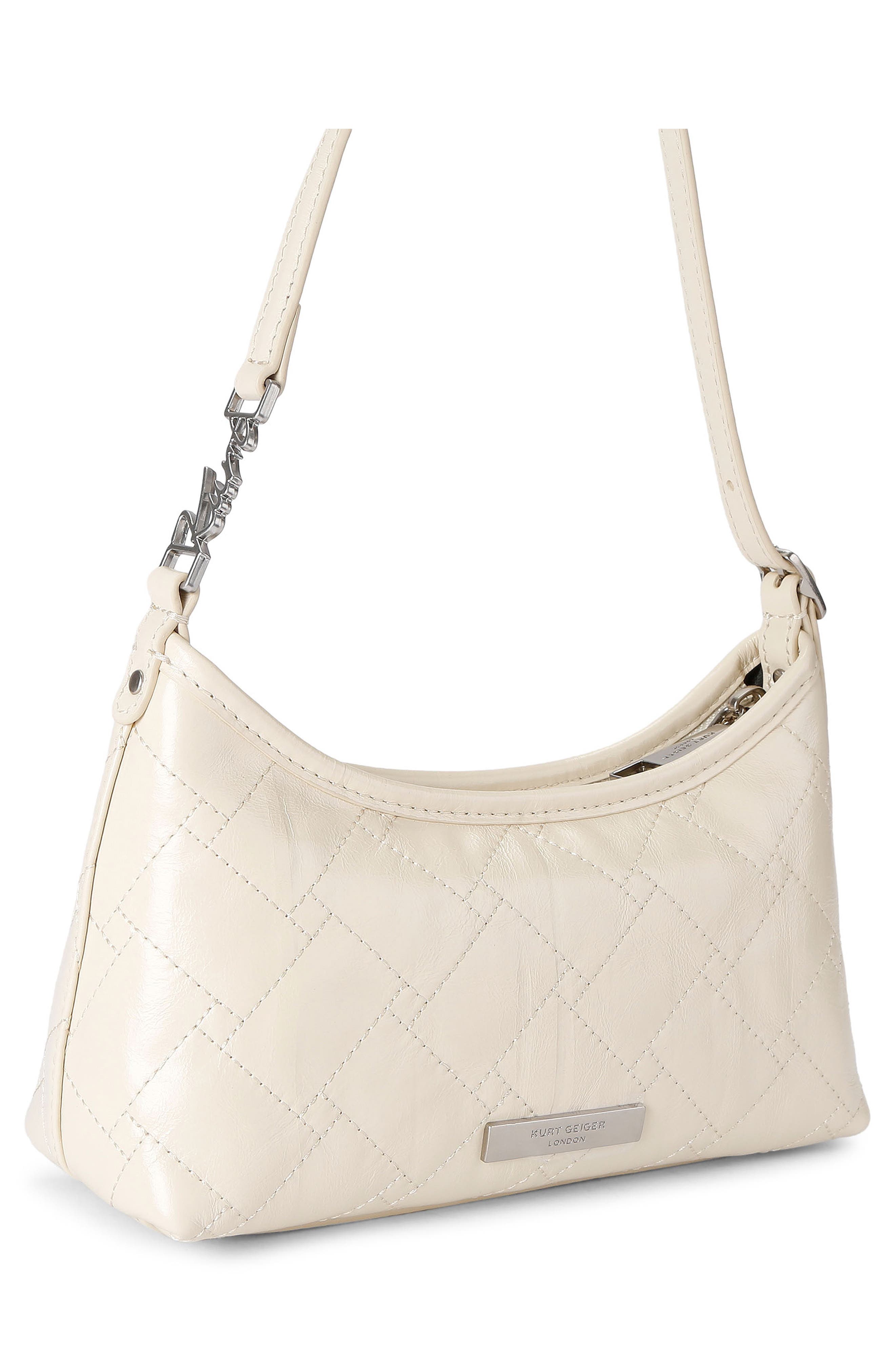 Kurt Sling Quilted Leather Shoulder Bag, Alternate, color, BONE