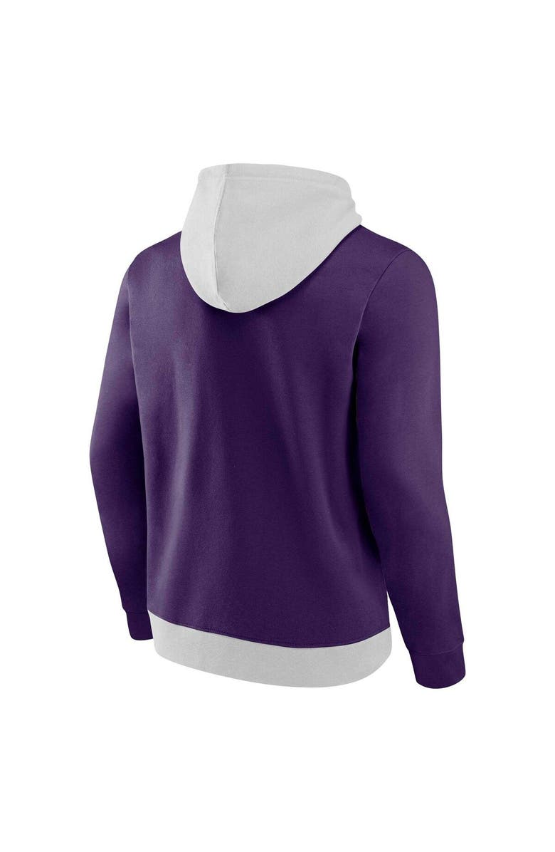 FANATICS Men's Fanatics Branded Gray/Purple Phoenix Suns Arctic Colorblock Pullover Hoodie, Alternate, color, Gray