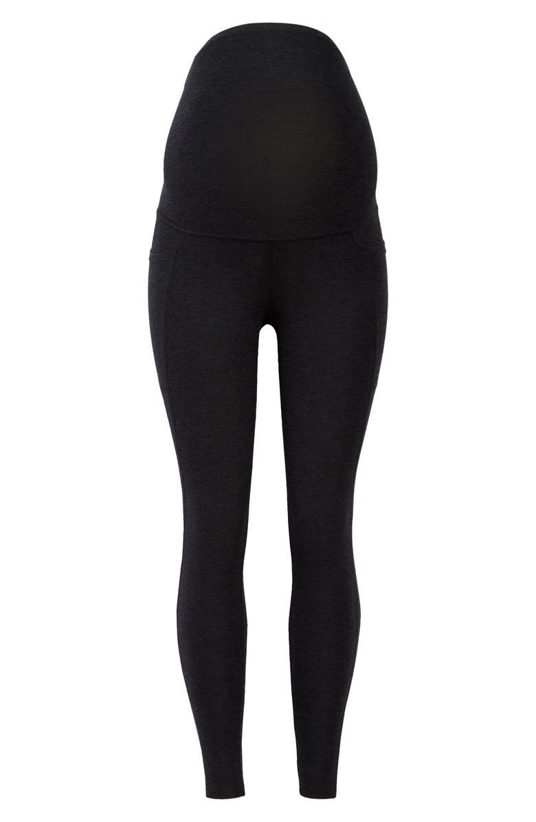 Beyond Yoga Out of Pocket High Waist Maternity Leggings, Alternate, color, Darkest Night