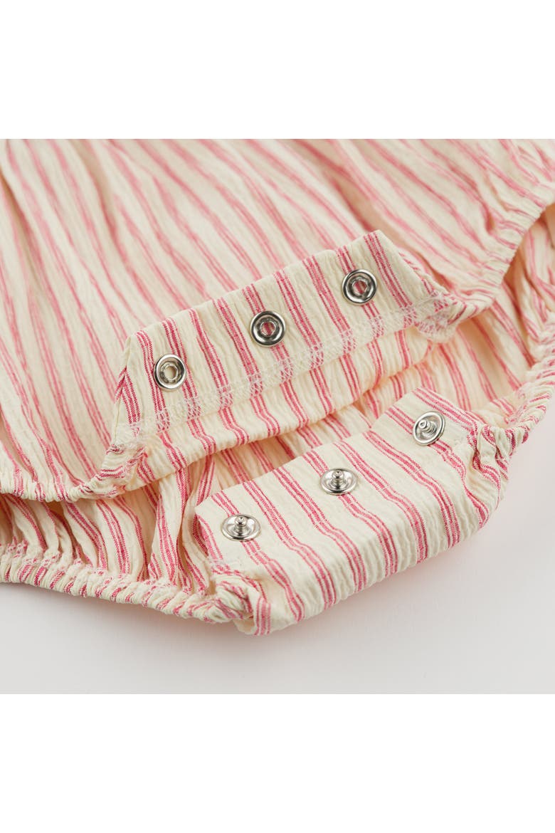 Stripe Harriet Romper, Alternate, color, Red Cherry
