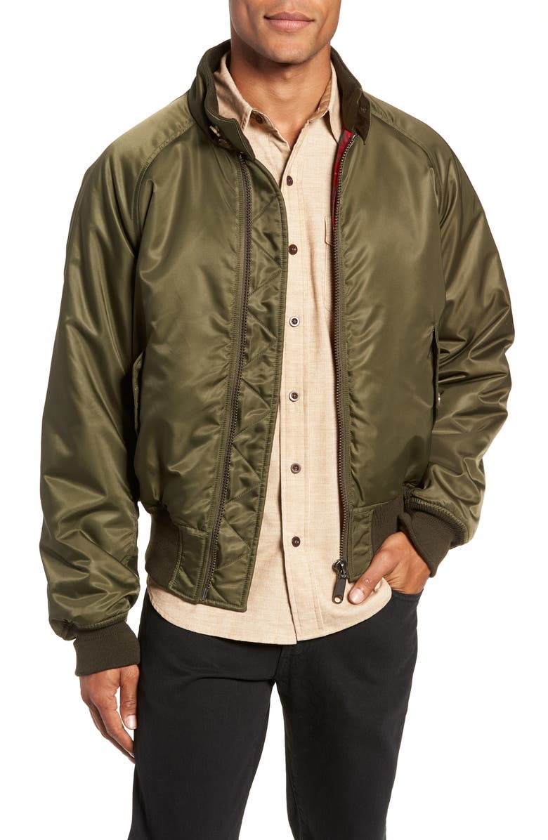 Baracuta G9 Water Resistant Insulated Flight Jacket, Main, color,
