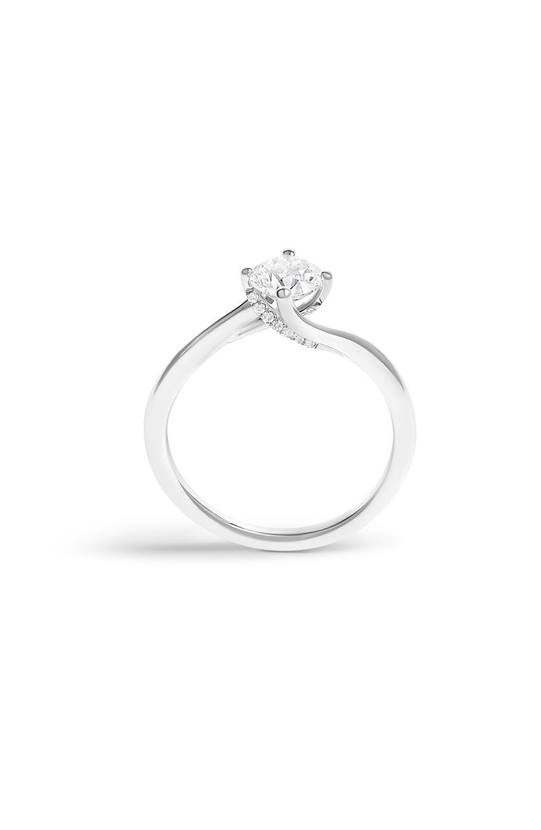 Haus of Brilliance 14K White Gold 4/5 Cttw Round Lab Grown Diamond Bypass Solitaire Engagement Ring, Alternate, color, 