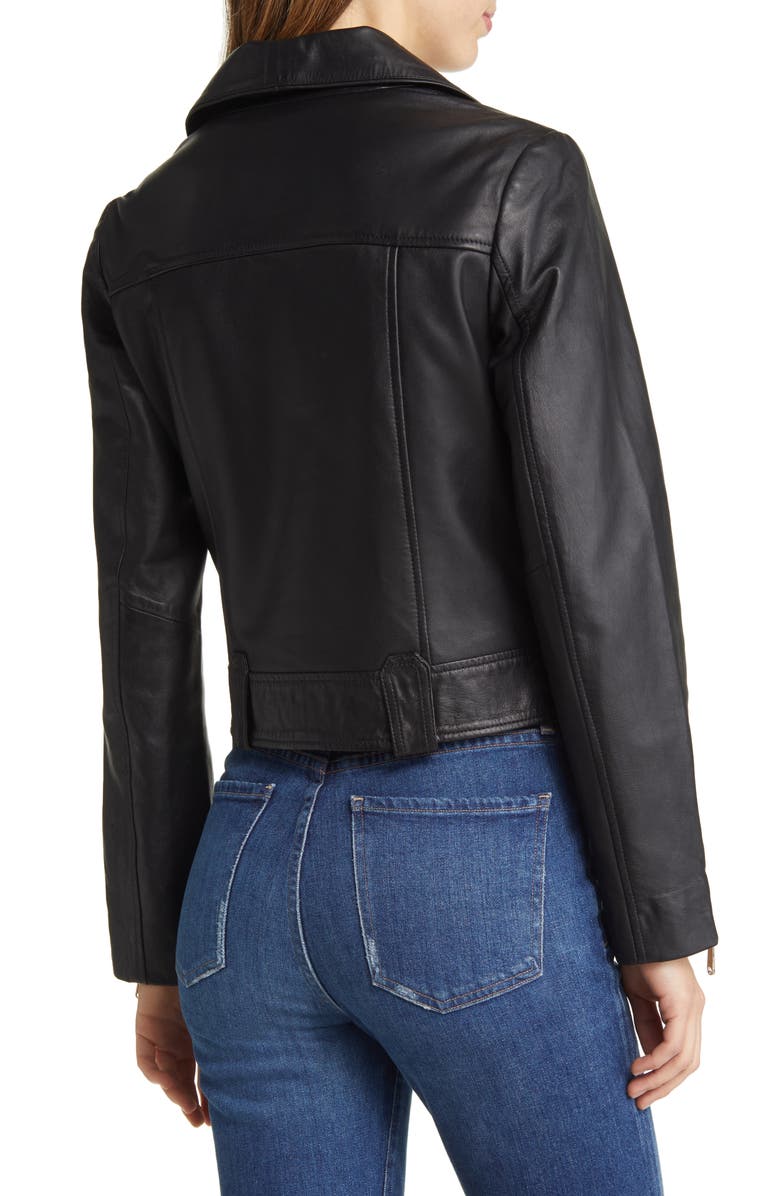 Sam Edelman Leather Moto Jacket, Alternate, color, 