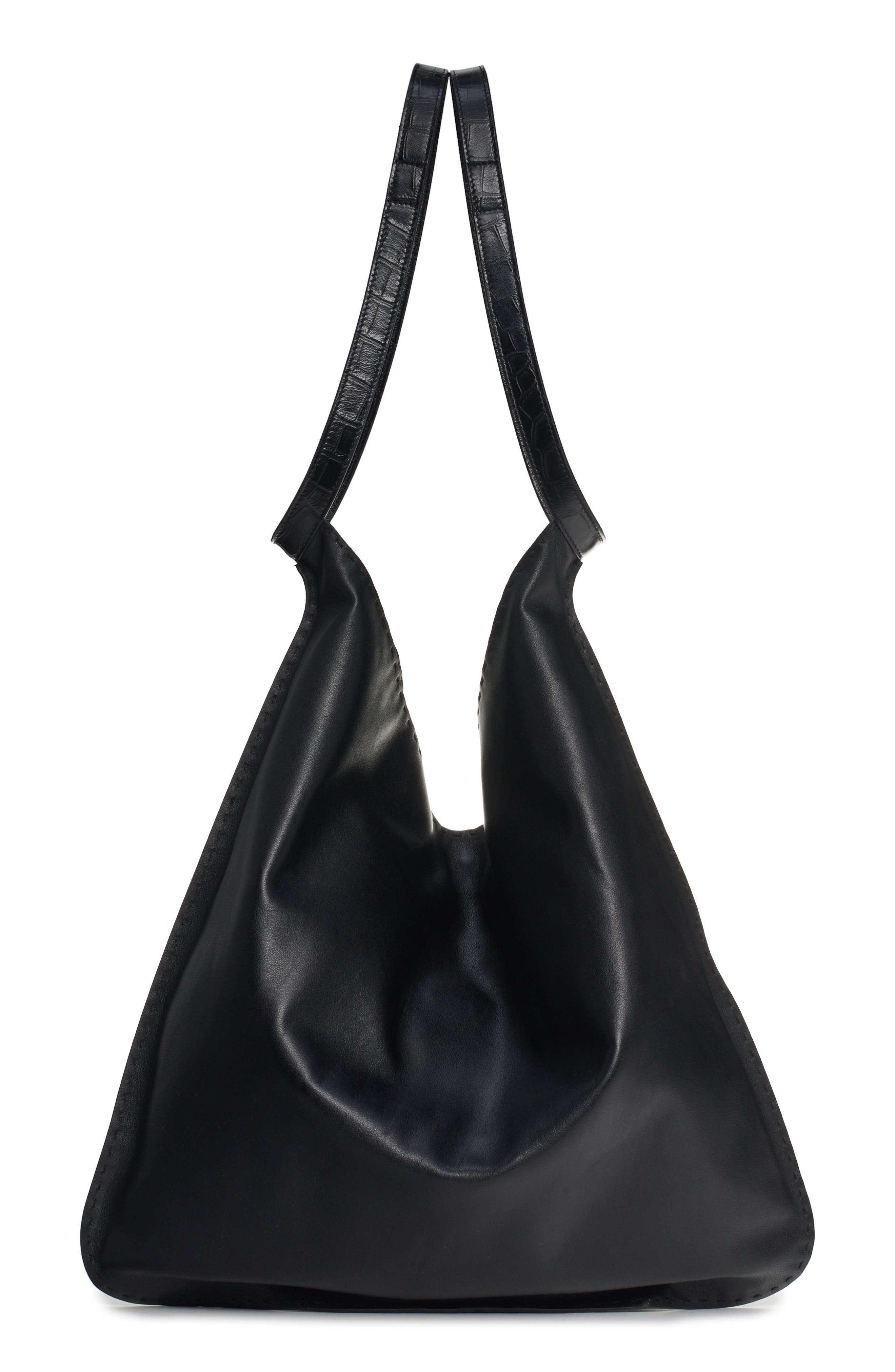 TOM FORD Large Calfskin Leather Bucket Bag, Alternate, color, 