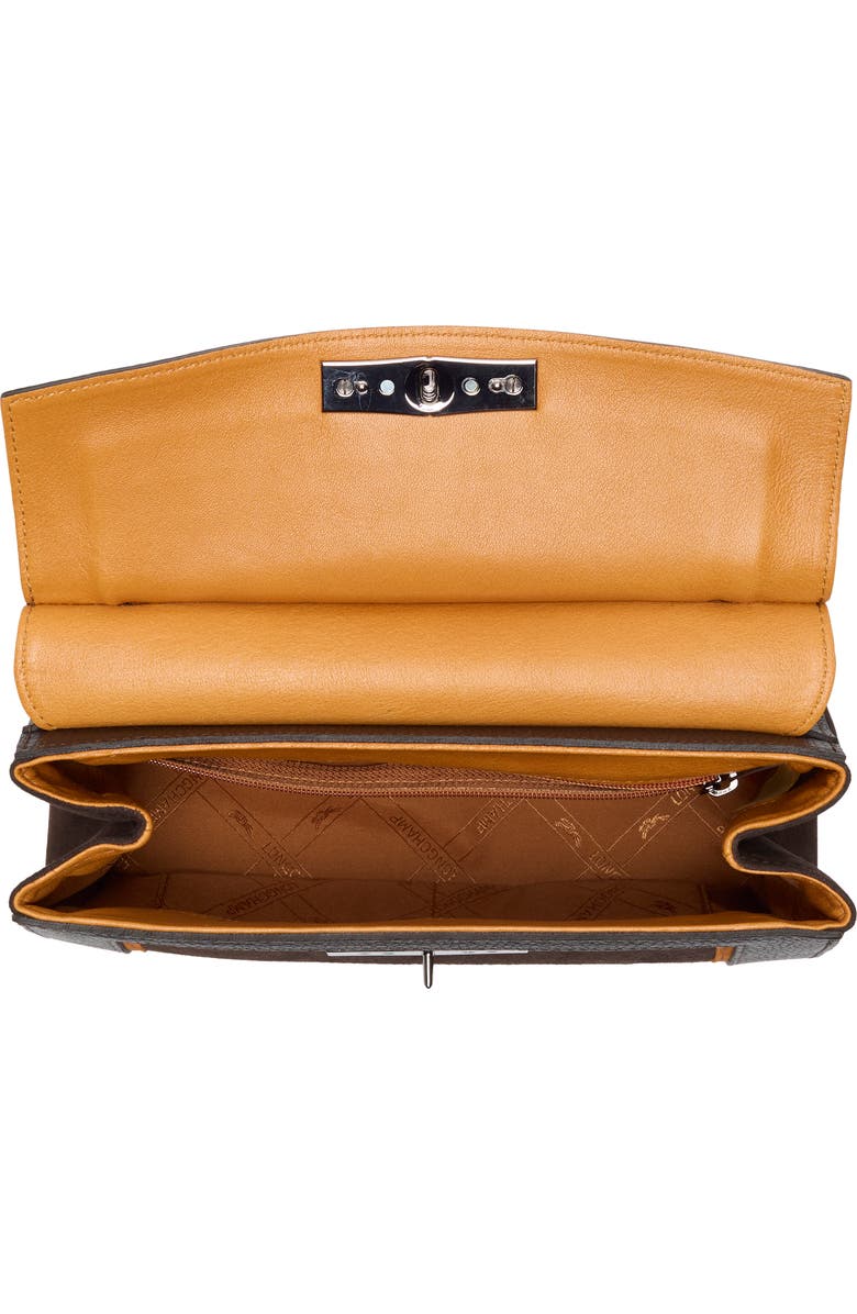 Longchamp Madeleine Leather Crossbody Bag, Alternate, color, Ebony