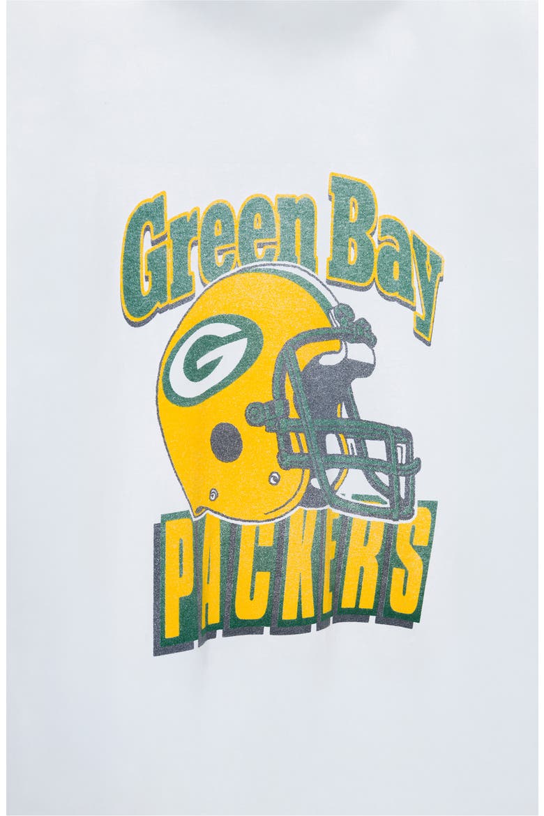 Green Bay Packers Throwback Helmet Cotton Graphic T-Shirt, Alternate, color, WHITE