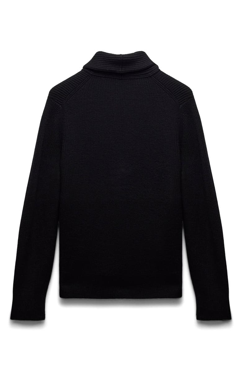 Reigning Champ Vinnie Rib Shawl Collar Merino Wool Cardigan, Alternate, color,