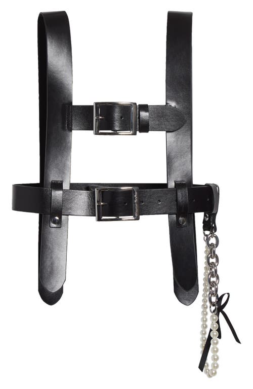 Simone Rocha Belted Leather Harness In Black