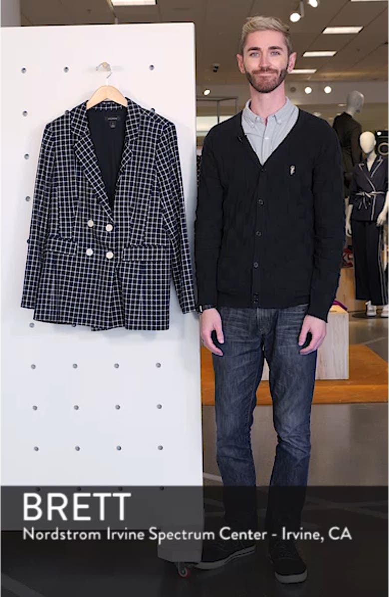 Double Breasted Check Blazer, sales video thumbnail