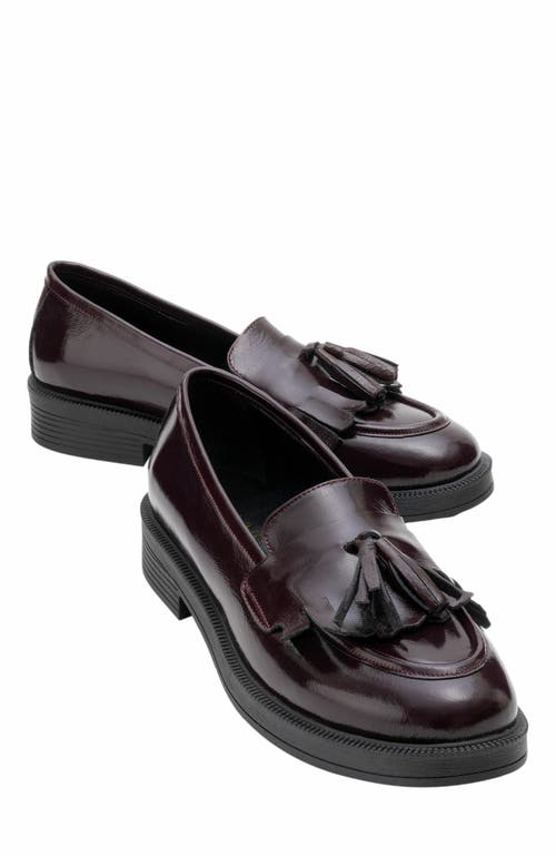 Forever & Always Shoes Milly Leather Tassel Loafer in Dark Burgundy Patent Leather at Nordstrom, Size 5.5