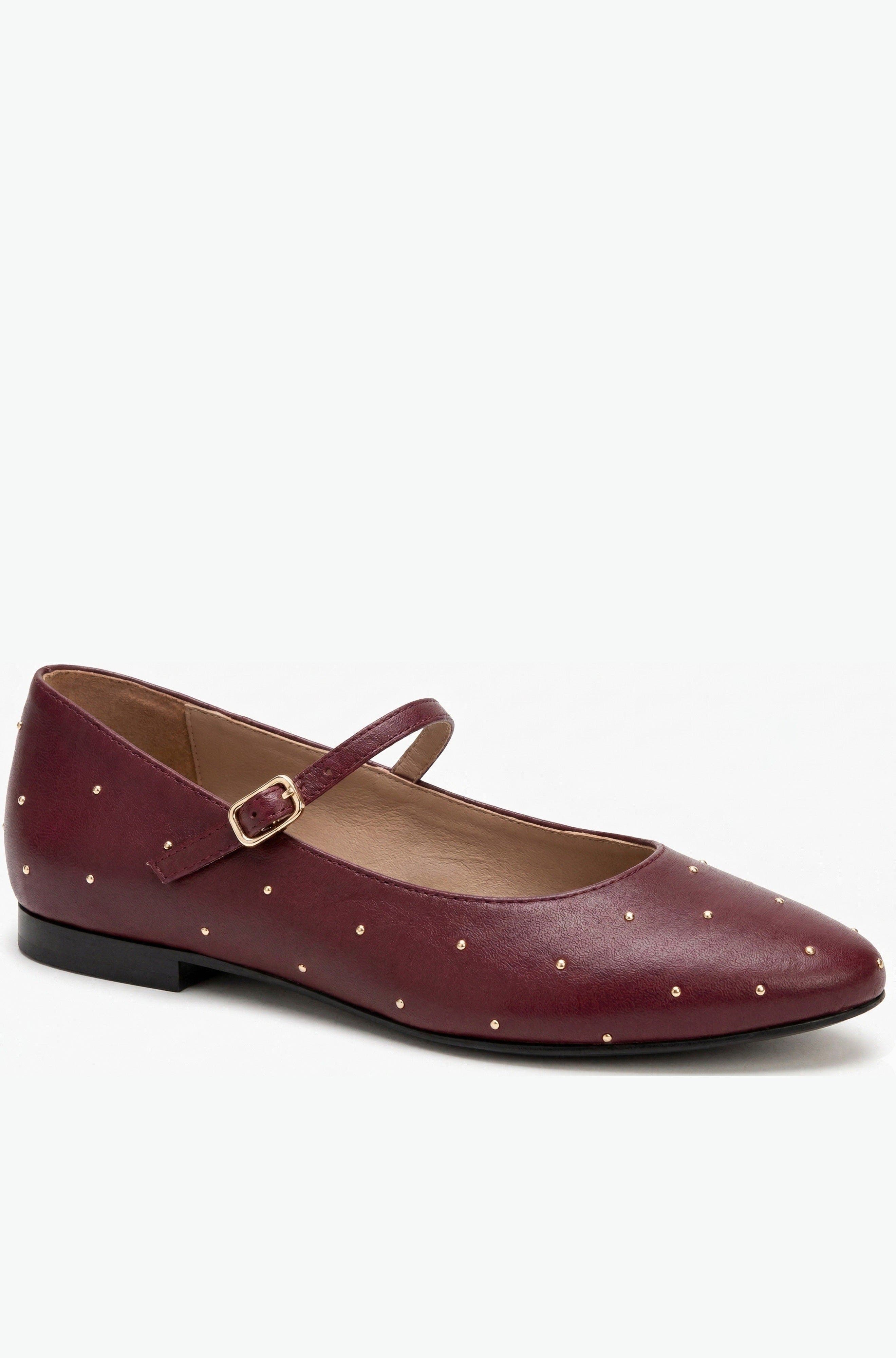 Menina Step Clara Flat Sandal, Alternate, color, Burgundy