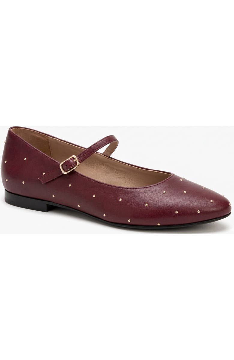 Menina Step Clara Flat Sandal, Alternate, color, Burgundy