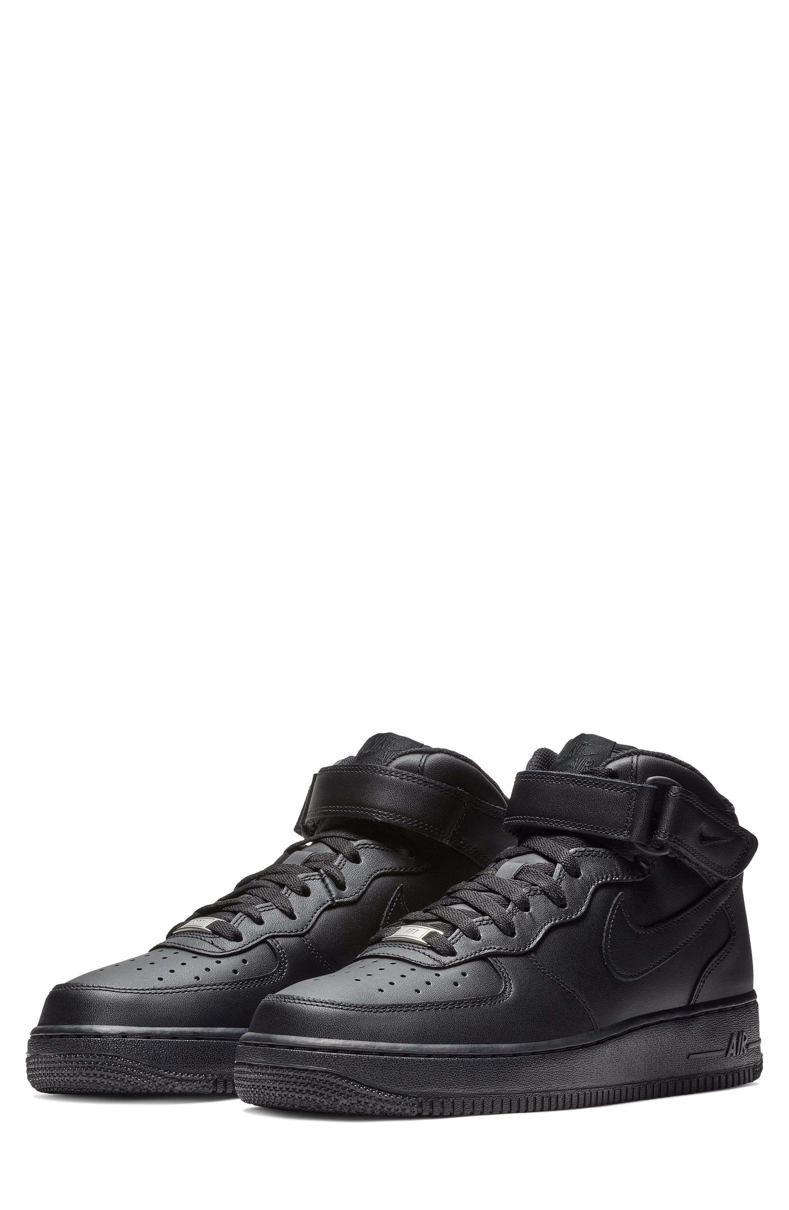 Nike Air Force 1 Mid 
07 Sneaker, Main, color, Black/ Black
