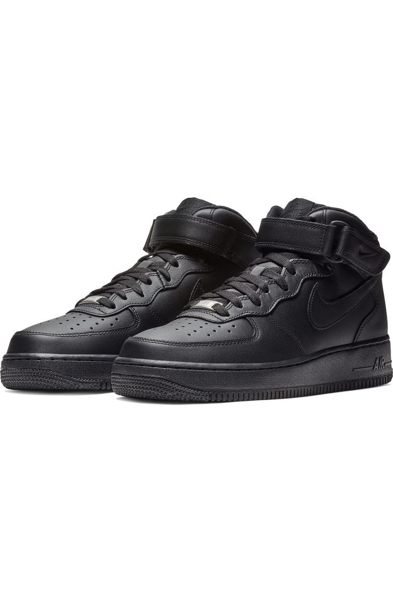 Nike Air Force 1 Mid '07 Sneaker, Main, color, Black/ Black