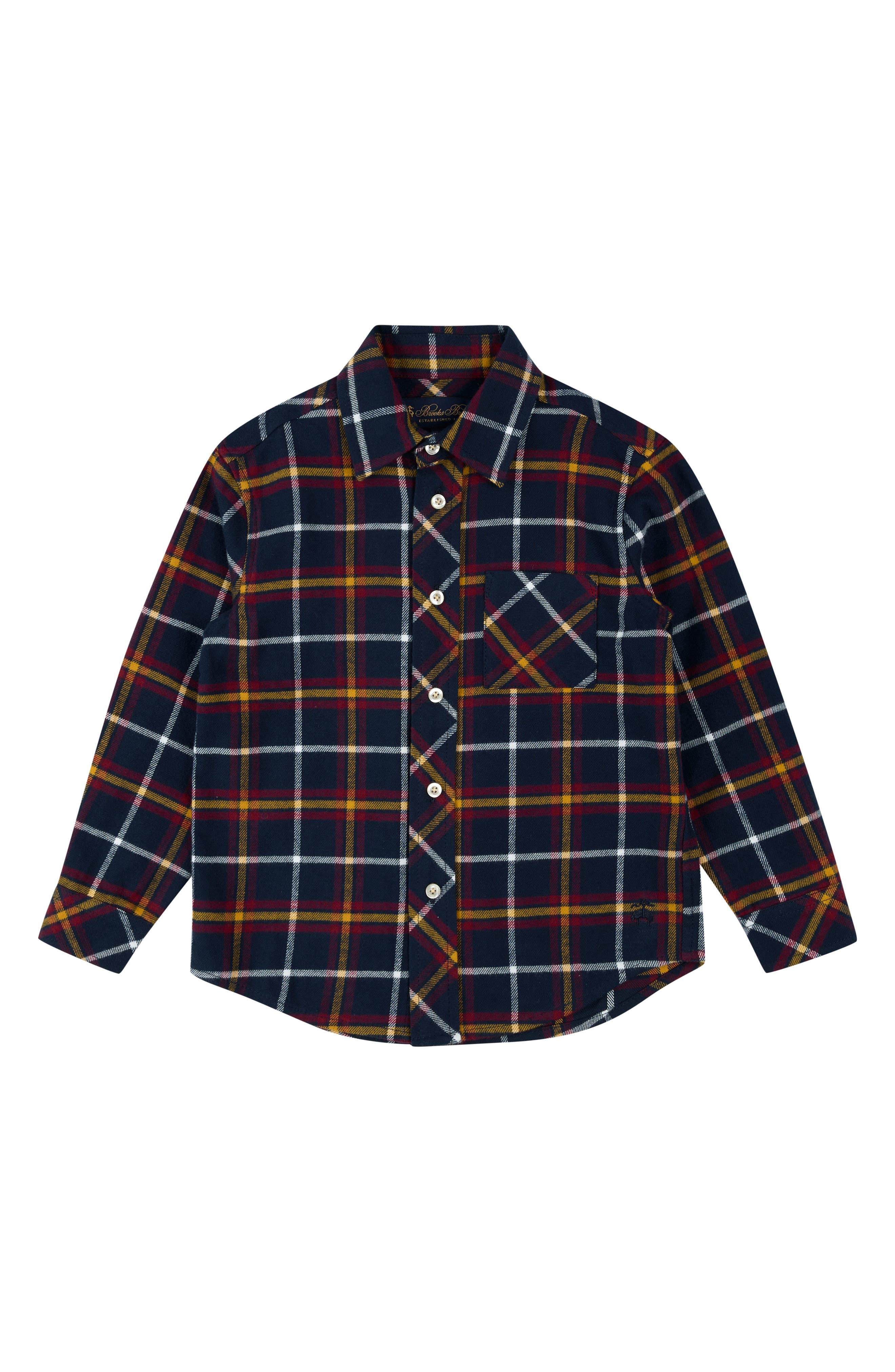 Brooks Brothers Kids' Plaid Flannel Button-Up Shirt