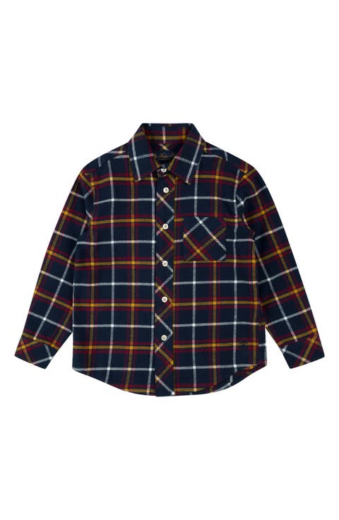 Kids' Plaid Flannel Button-Up Shirt (Big Kid)