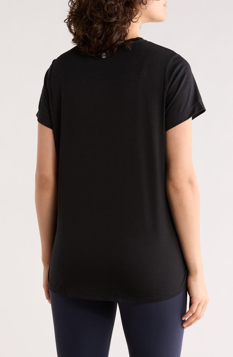 Z by Zella Key Element Activewear T-Shirt, Alternate, color, Black