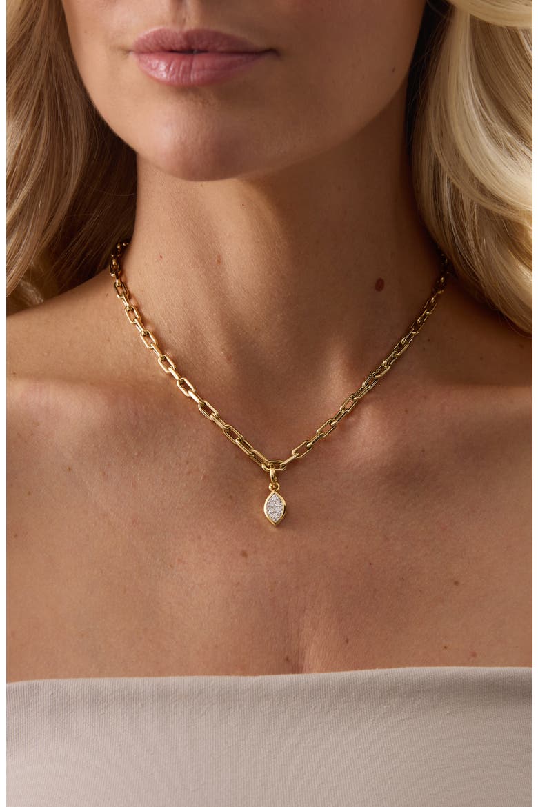 Marquis Diamond Pendant Charm, Alternate, color, YELLOW GOLD