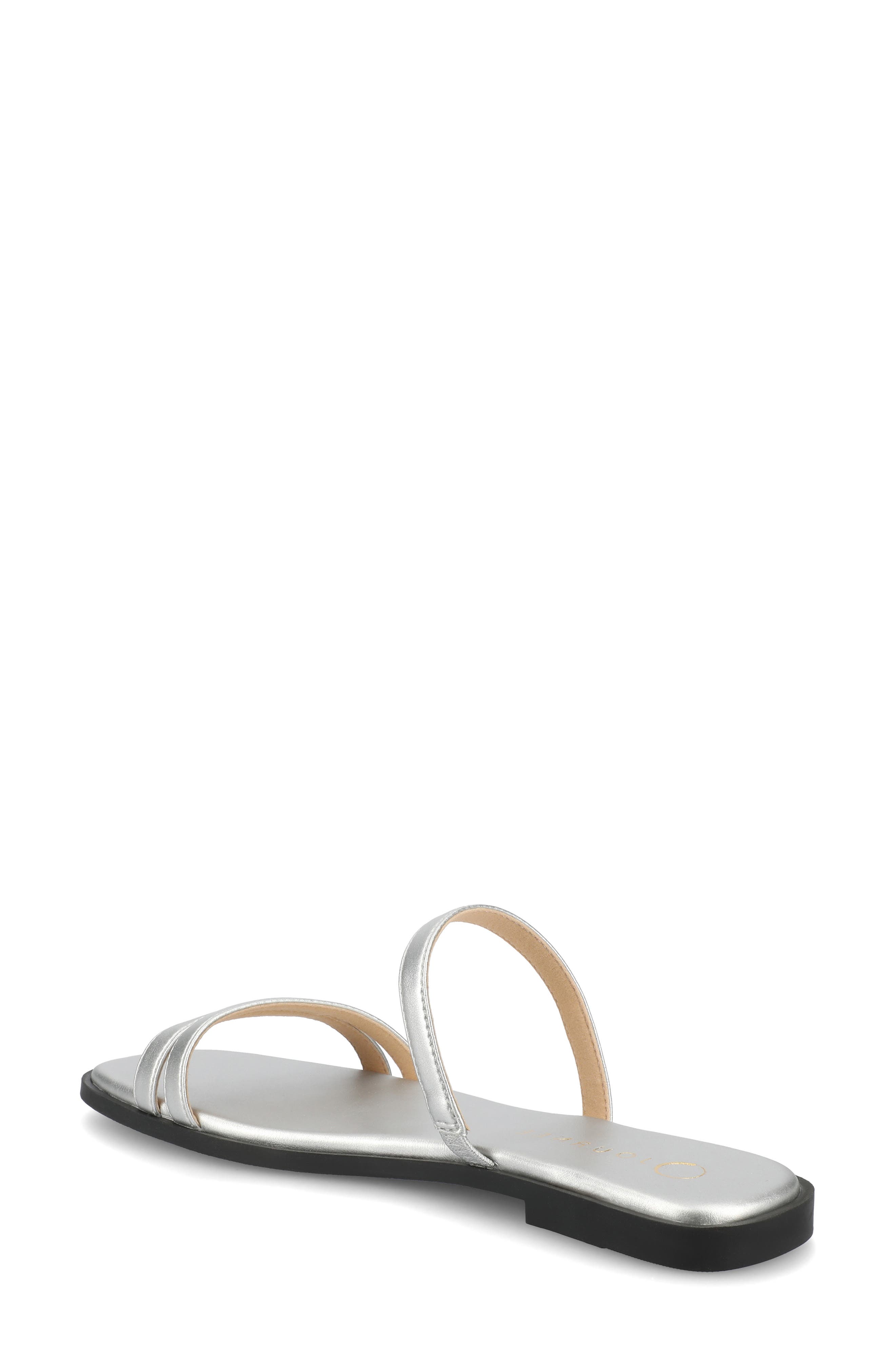 Journee Collection Brisa Slide Sandal, Alternate, color, Silver