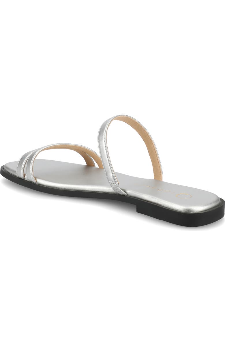 Journee Collection Brisa Slide Sandal, Alternate, color, Silver