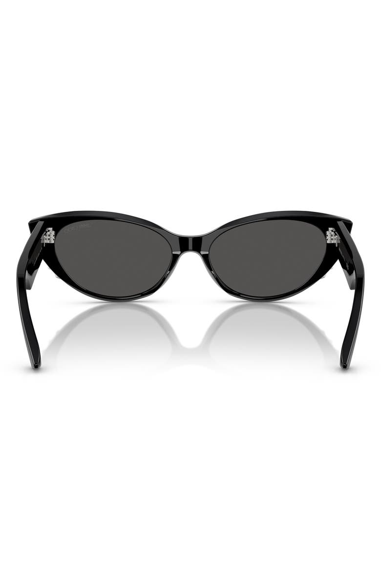 Jimmy Choo 55mm Cat Eye Sunglasses, Alternate, color, Black