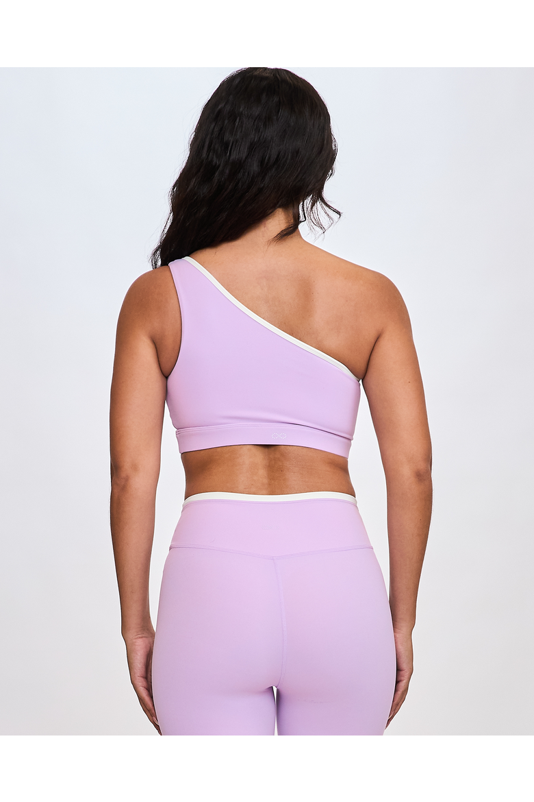 ReLuxe Isola One Shoulder Bra, Alternate, color, Lilac/White
