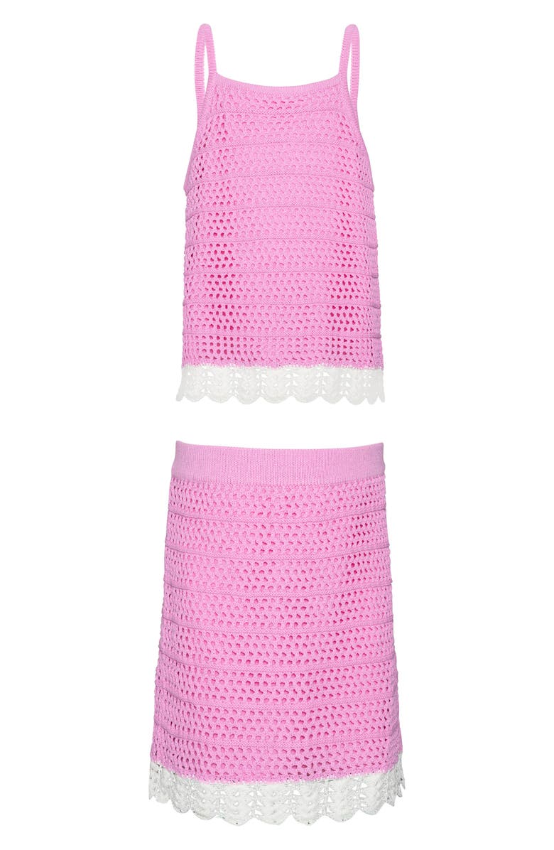 PQ SWIM Kids' Kennedy Two-Piece Cover-Up Dress, Main, color, Rosy