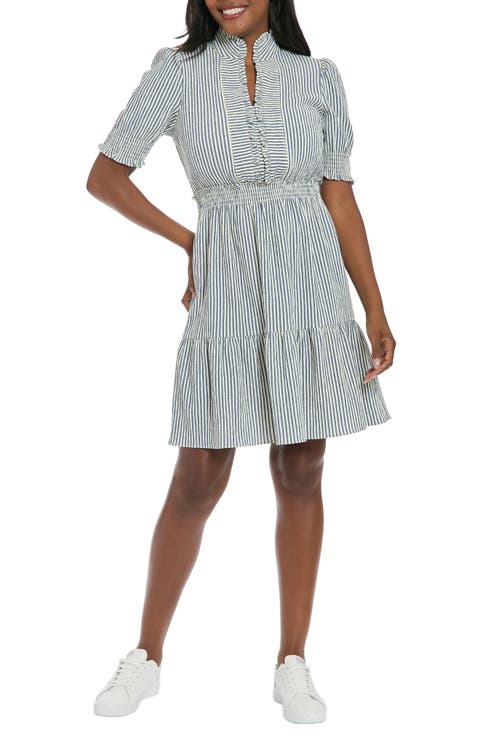 Puff Sleeve Smocked Dress