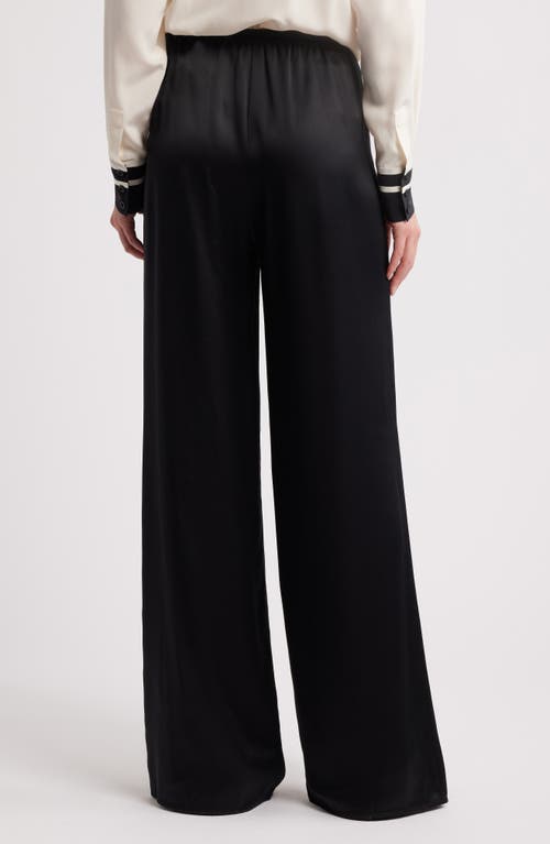 Frame The Silk Drawstring Lounge Pants In Black