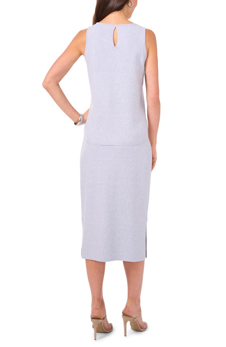 Vince Camuto Back Cutout Sweater Tank, Alternate, color, Grey Skies