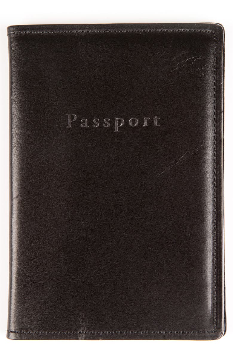 Moore & Giles Leather Passport Case, Main, color, 