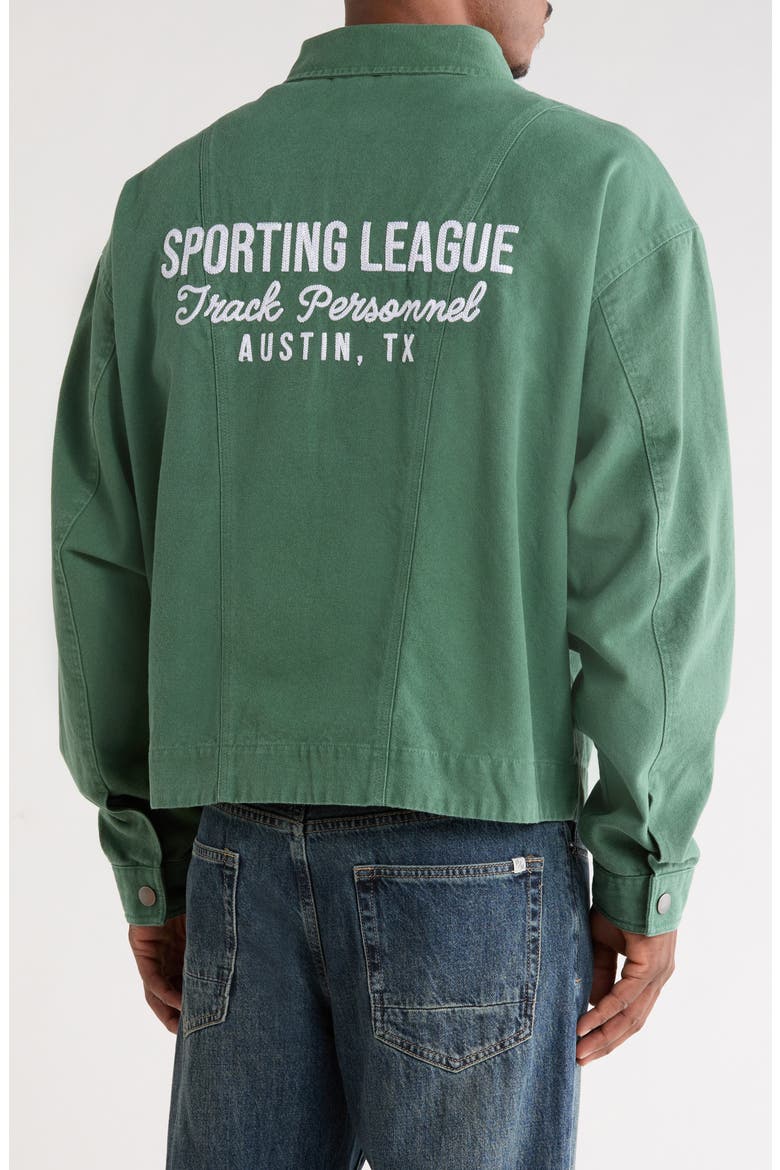 Delgado Seams Cotton Jacket, Alternate, color, GREEN