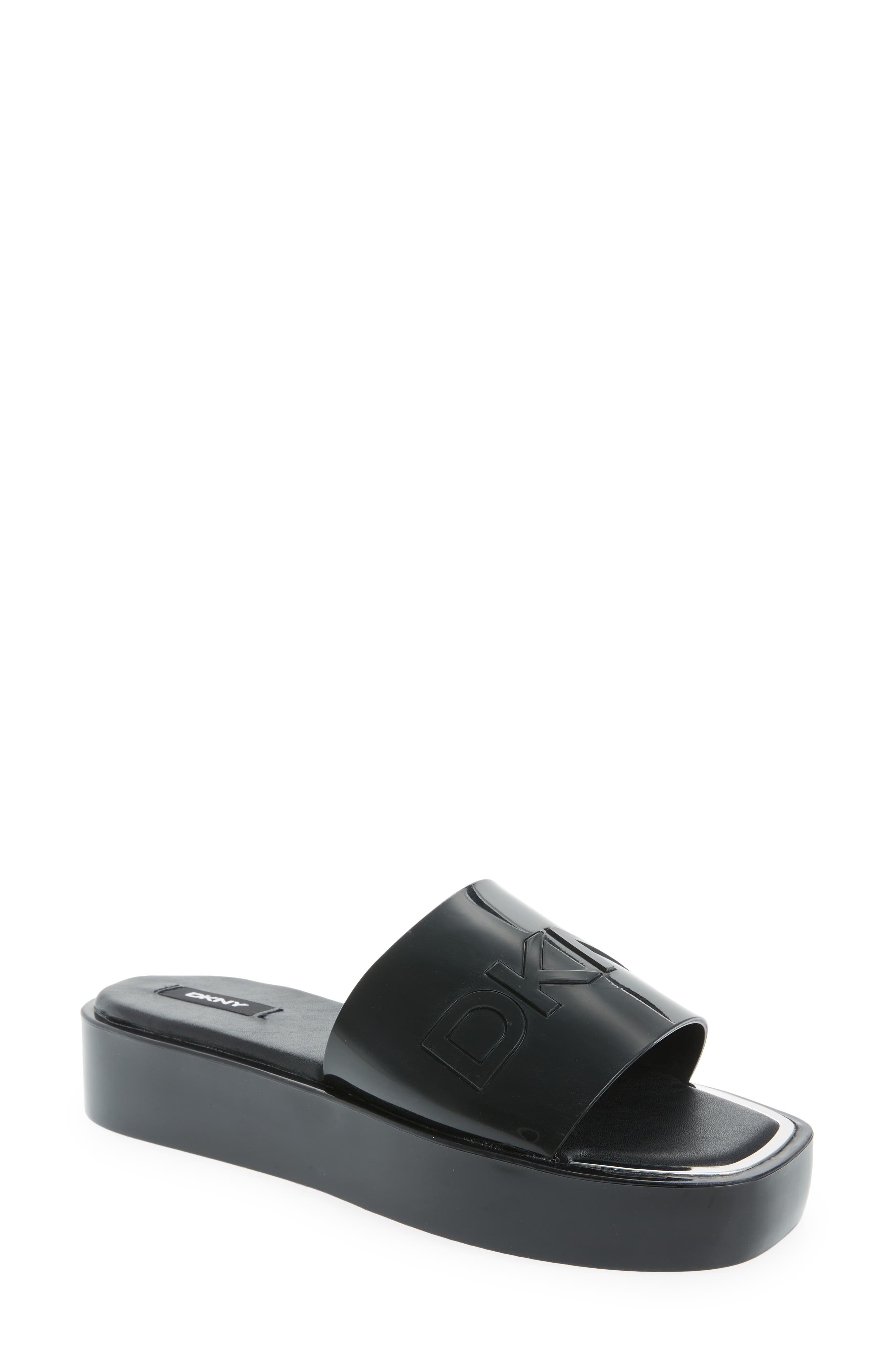 DKNY Laren Platform Slide Sandal, Main, color, 