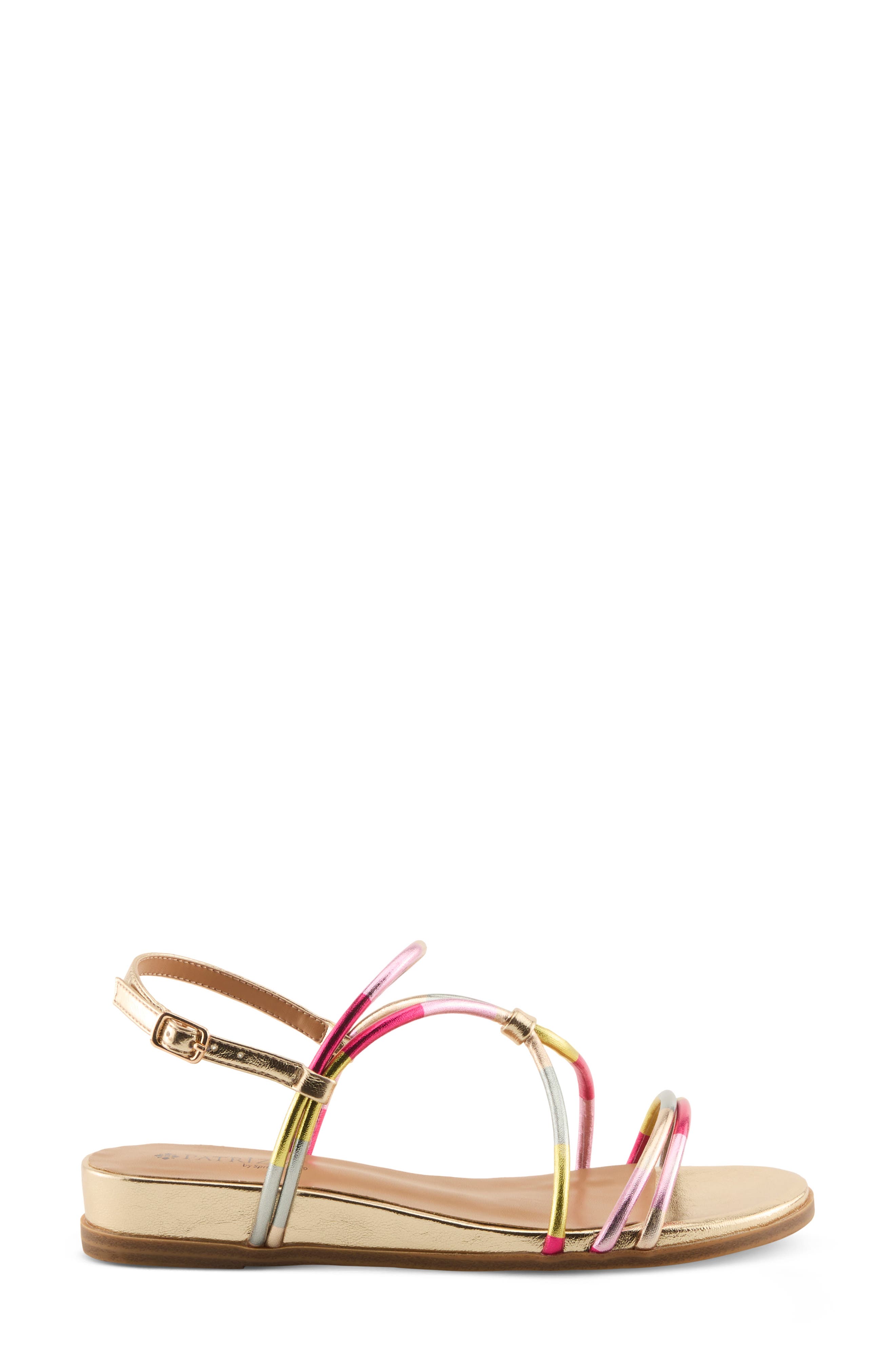 Pandya Faux Leather Sandal, Alternate, color, SOFT GOLD MULTI