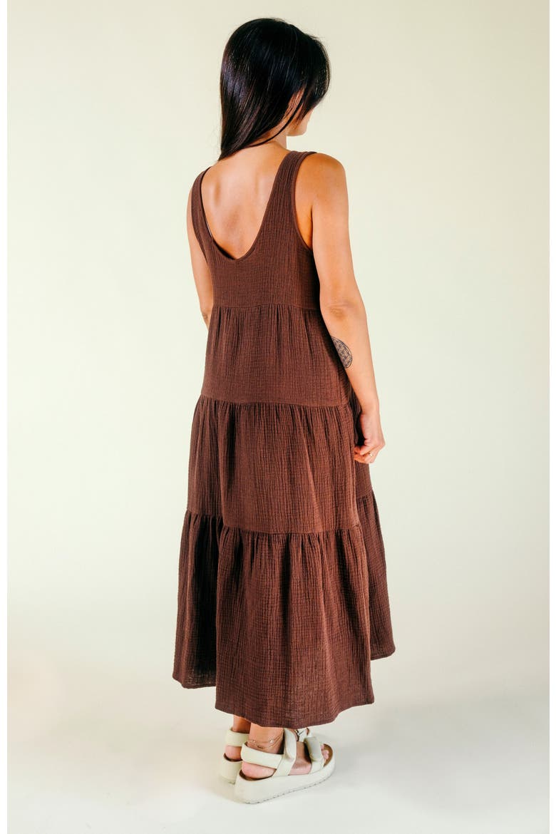 Teresa Tiered Tank Dress, Alternate, color, Chicory Coffee
