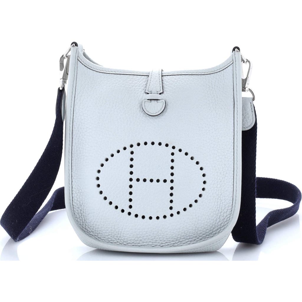 Pre-owned Hermes Hermes Evelyne Bag Gen Iii Clemence Tpm In Blue