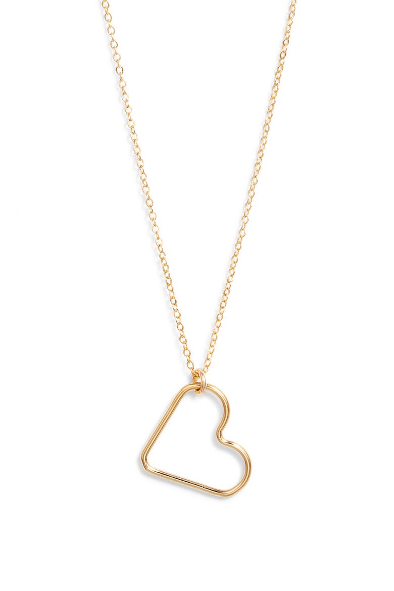Mabel Heart Pendant Necklace, Main, color, GOLD