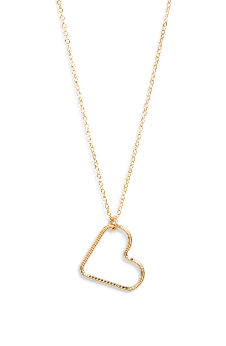 Set & Stones Mabel Heart Pendant Necklace, Main, color, Gold
