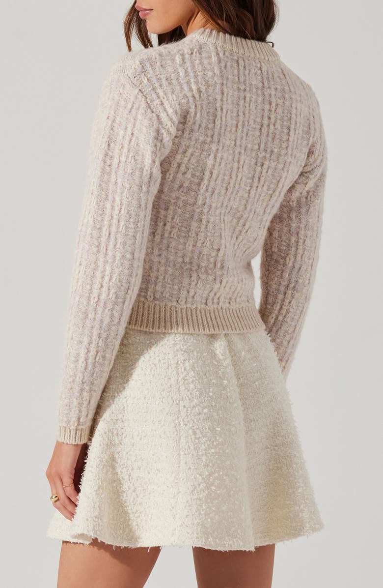 ASTR the Label Leyla Cardigan, Alternate, color, Oatmeal Lavender