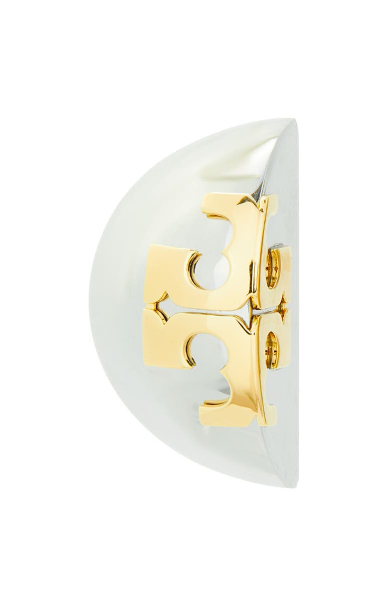 Tory Burch Essential Stud Earrings, Alternate, color, Antique Silver / Antique Brass