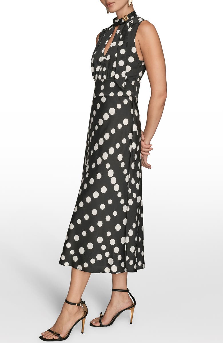 Donna Karan New York Print Scarf Sleeveless Midi Dress, Alternate, color, 
