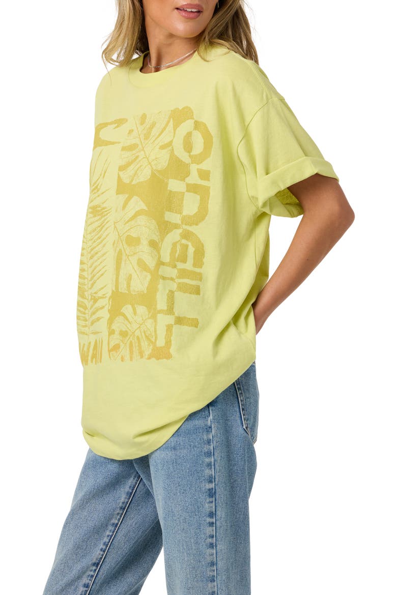 Monstera Hawaii Oversized Graphic Tee, Alternate, color, CELERY
