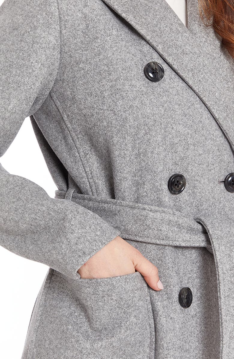 Frye Water Resistant Double Breasted Coat, Alternate, color, Grey