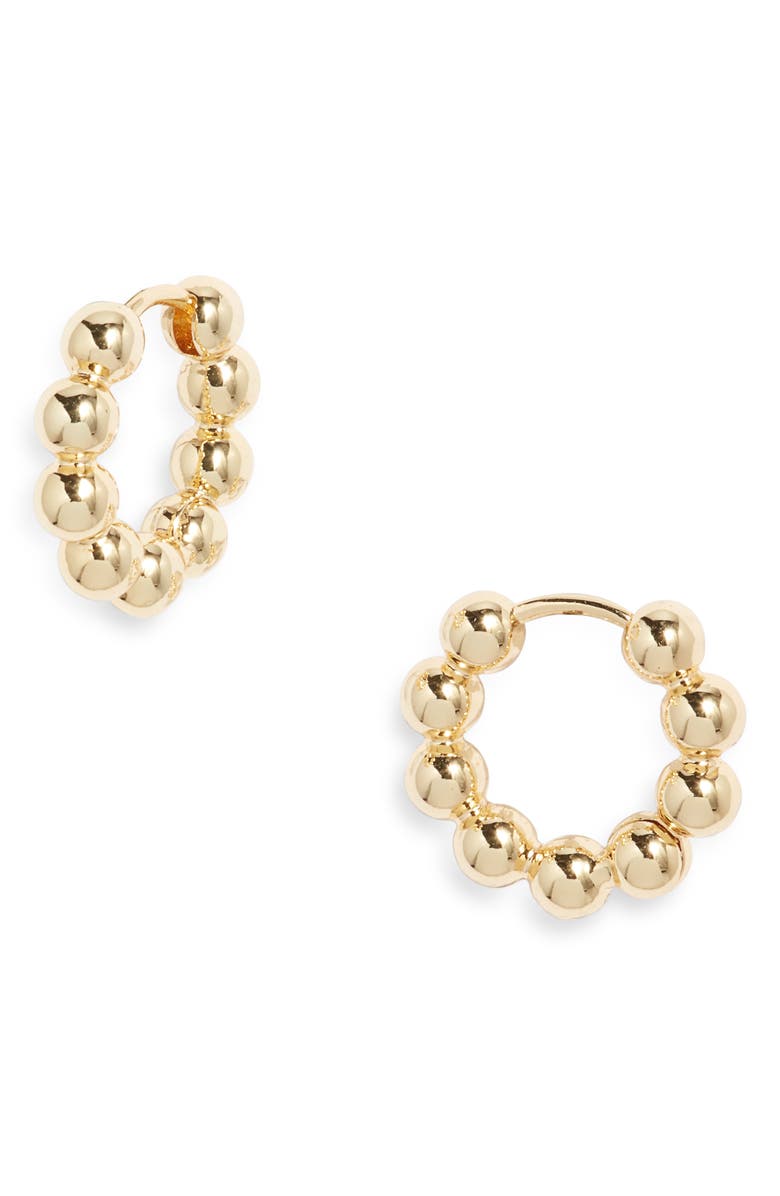 Set & Stones Cameron Frontal Hoop Earrings, Main, color, Gold