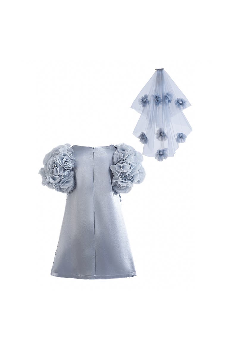 Seliora Floral Embellished Dress, Alternate, color, Blue