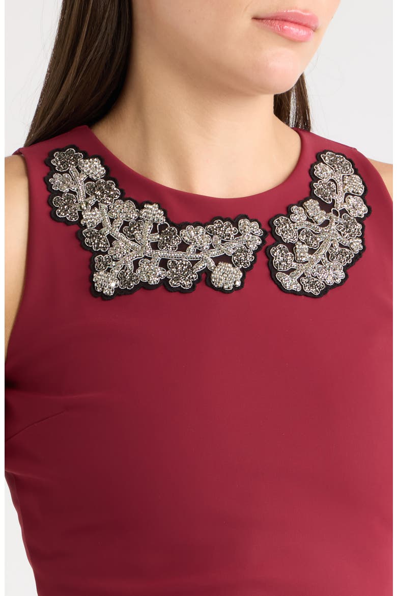 Embellished Column Gown, Alternate, color, MAHOGANY